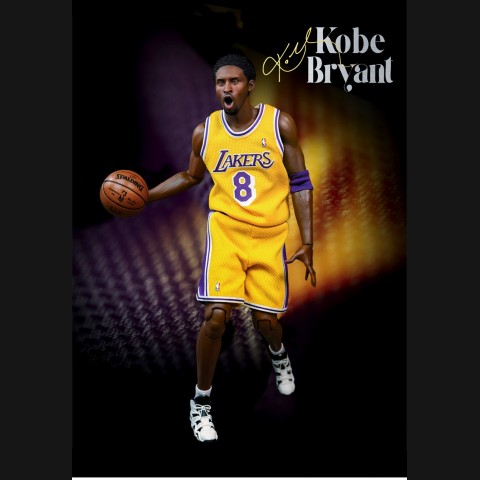 NBA Kobe Bryant 16 inch Yellow Jersey 1:6 Action Figure 